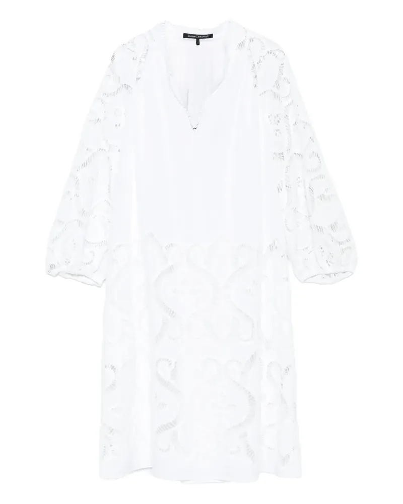 Luisa Cerano Minikleid mit Puffärmeln - Weiß Weiß