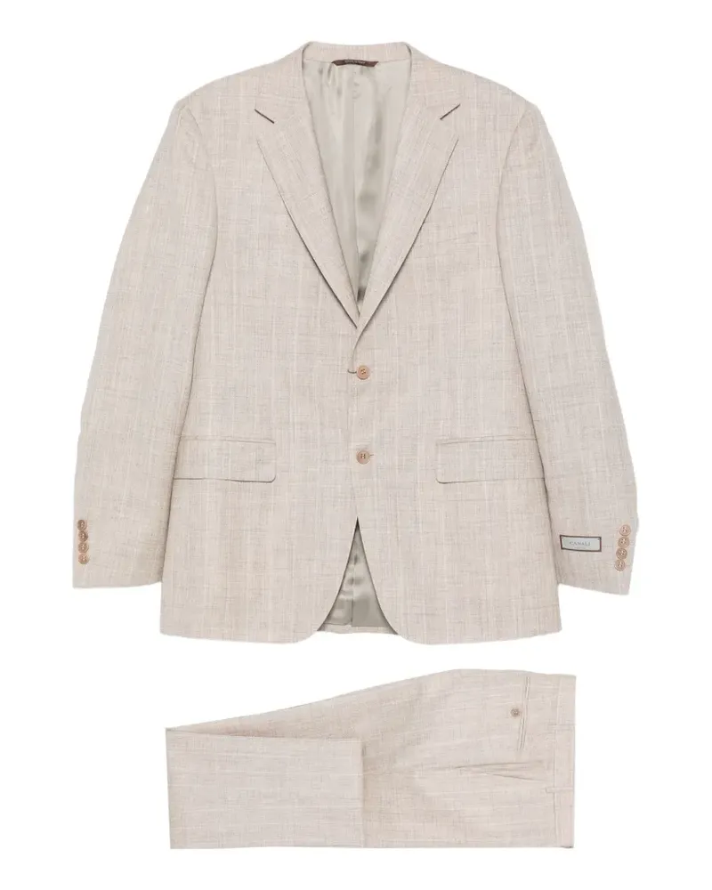 Canali button blazer suit - Nude Nude