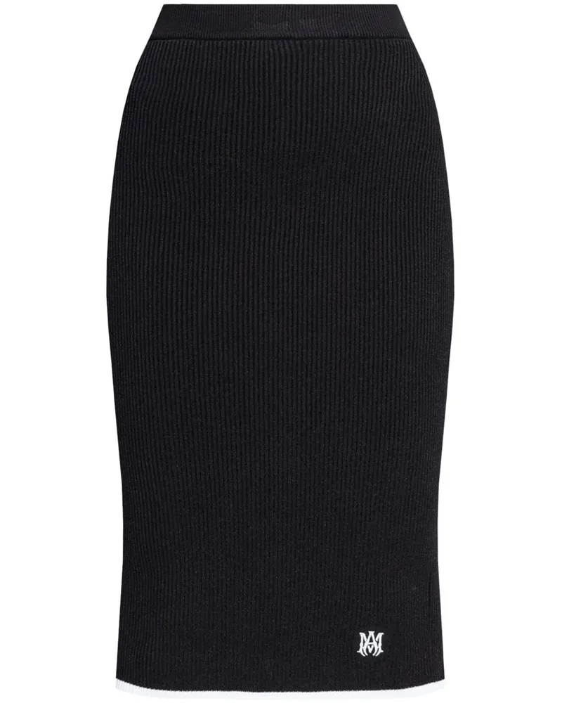 Amiri Midirock mit Logo-Stickerei - Schwarz Schwarz