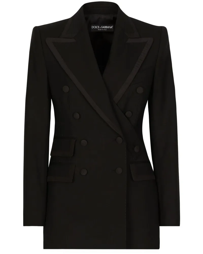 Dolce & Gabbana Doppelreihiger Blazer - Schwarz Schwarz