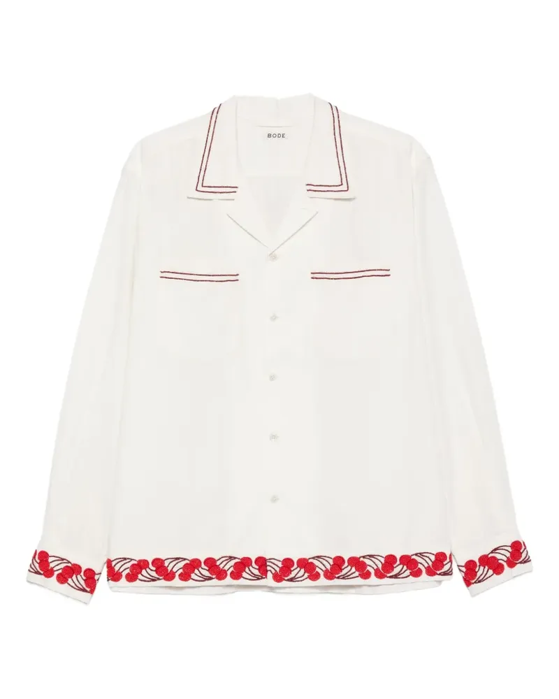 BODE Cherry Lane Hemd mit Perlen - Weiß Weiß