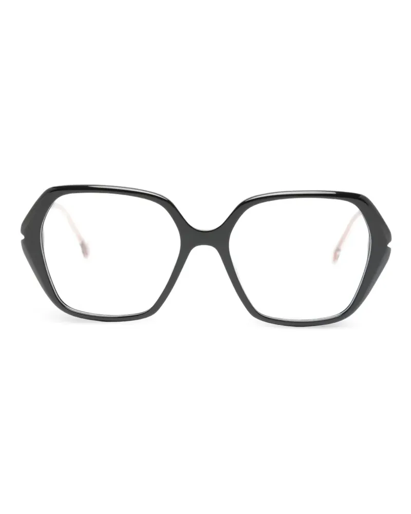Carolina Herrera New York Brille mit geometrischem Gestell - Schwarz Schwarz