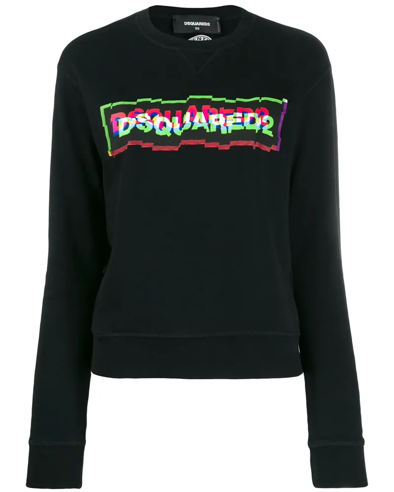 Dsquared2 Sweatshirt mit Logo - Schwarz Schwarz