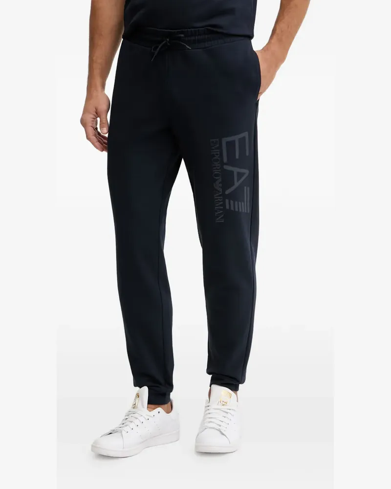 EA7 logo-print track pants - Blau Blau