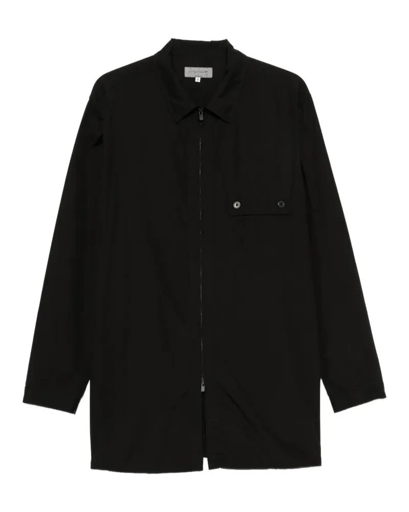 Yohji Yamamoto Reißverschluss-Sweatshirt mit Klappentasche - Grün Grün