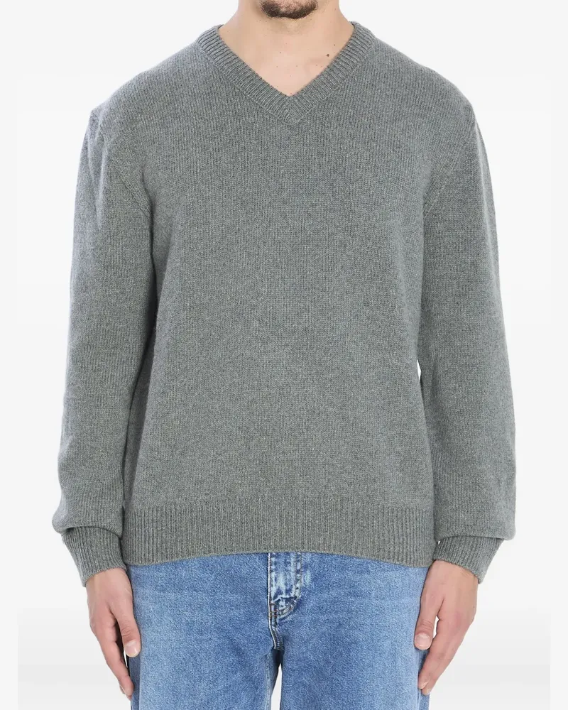 The Row Horik V-neck ribbed sweater - Grau Grau
