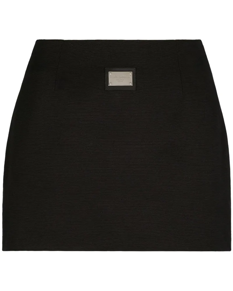 Dolce & Gabbana Minirock mit hohem Bund - Schwarz Schwarz