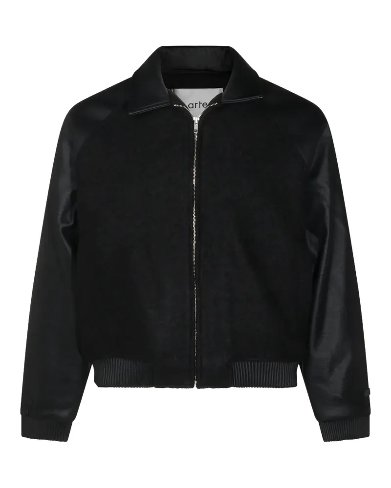 Arte Antwerp raglan-sleeve zip-up jacket - Schwarz Schwarz