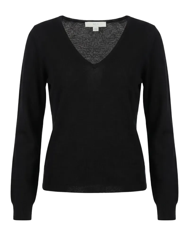 Malo V-neck sweater - Schwarz Schwarz