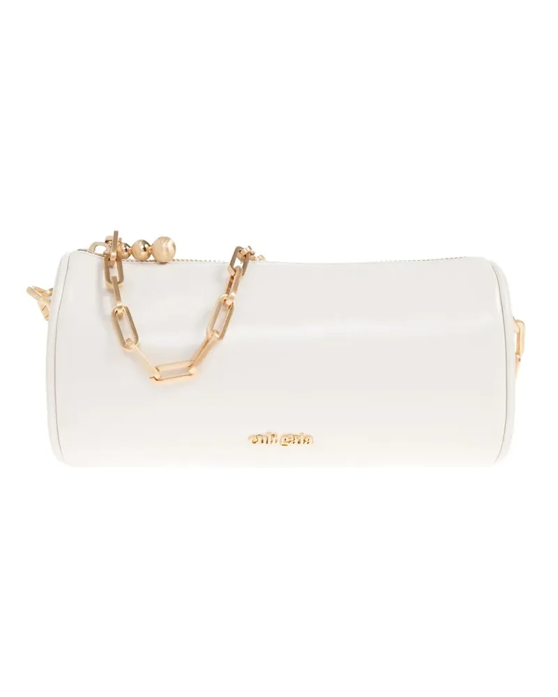 Cult Gaia Schultertasche mit zylindrischem Kettenriemen - Weiß Weiß