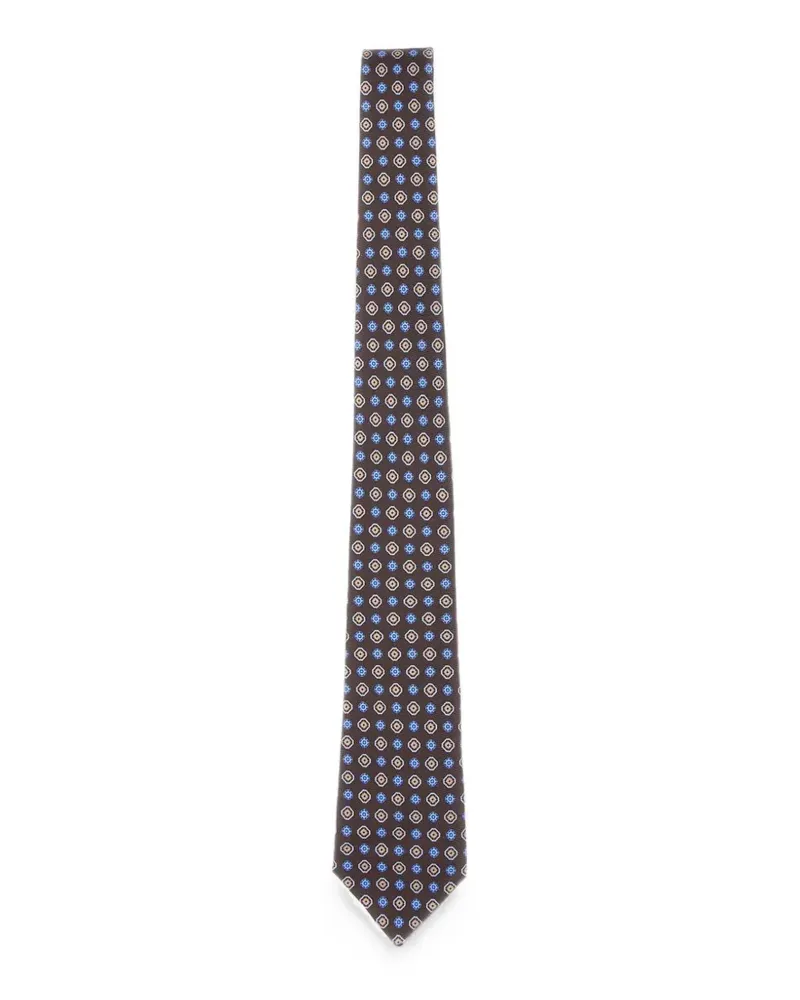 Kiton micro-pattern tie - Braun Braun