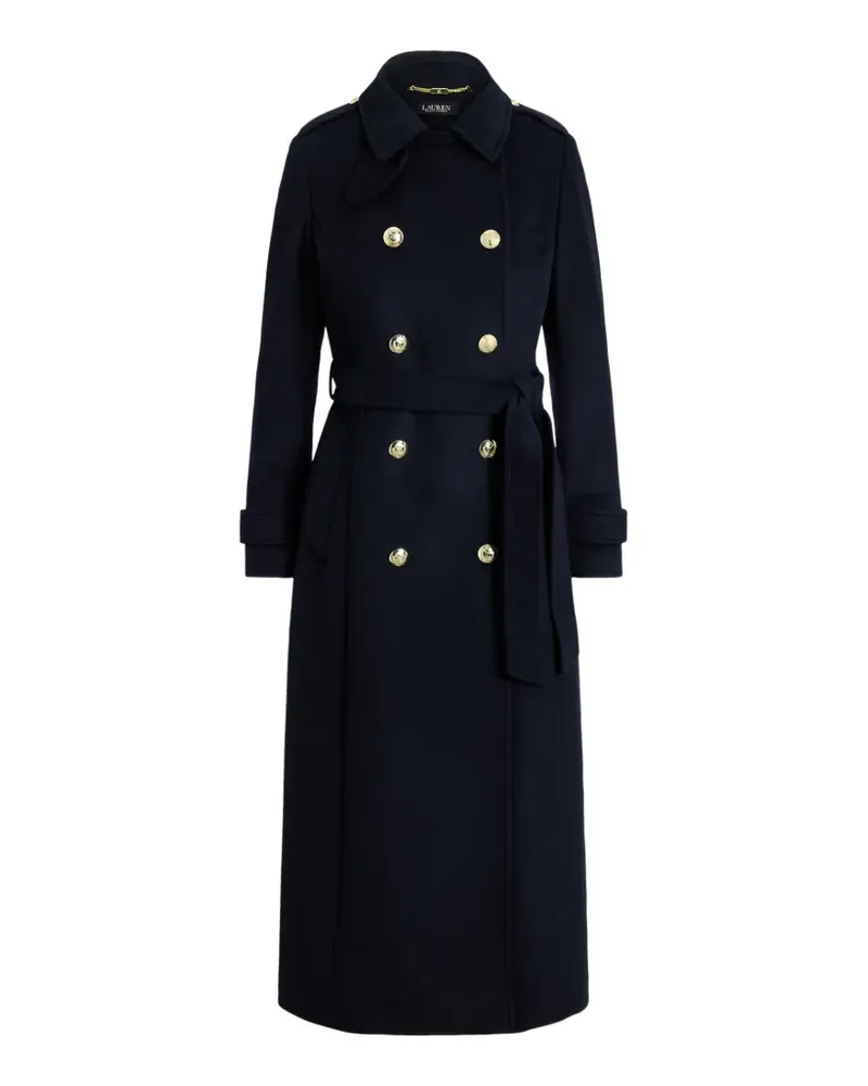 Ralph Lauren Doppelreihiger Mantel mit Gürtel - Blau Blau