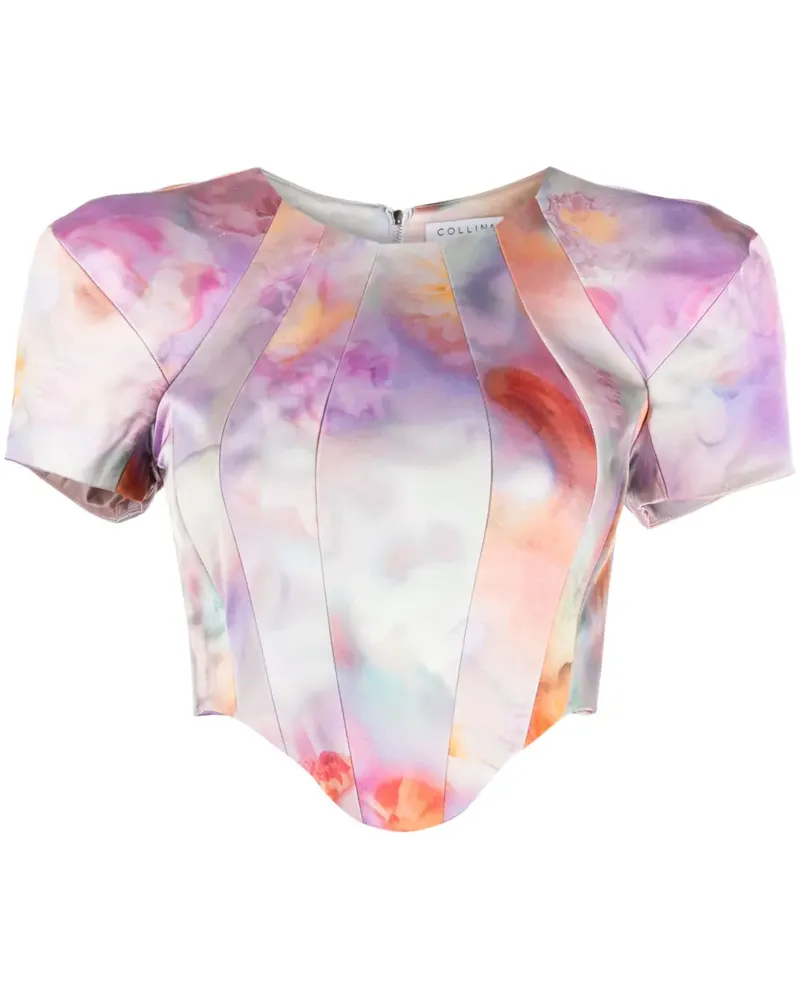 Collina Strada Ava Cropped-Top im Corsage-Stil - Mehrfarbig Mehrfarbig