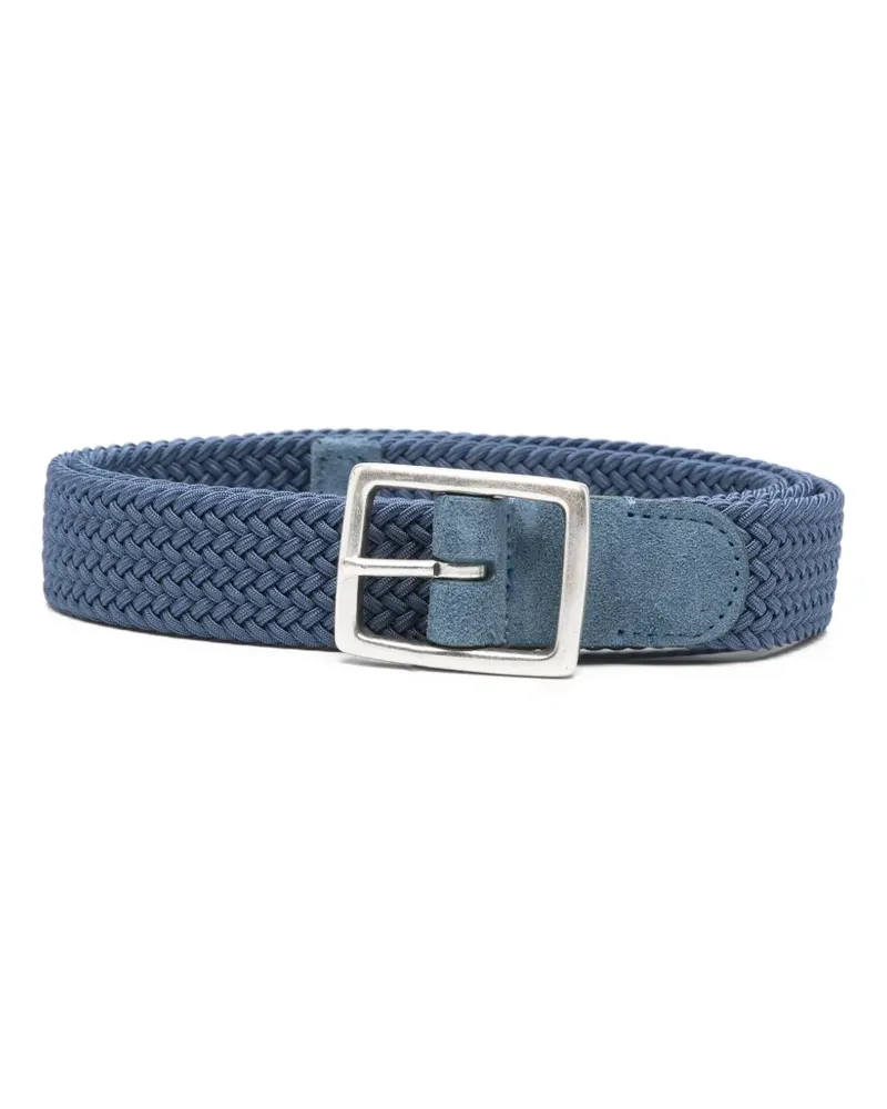 Dell'oglio Geflochtener Wildledergürtel - Blau Blau