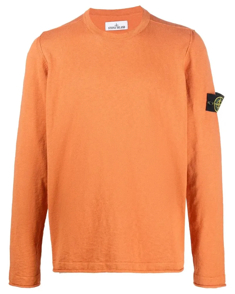 Stone Island Pullover mit Logo-Patch - Orange Orange