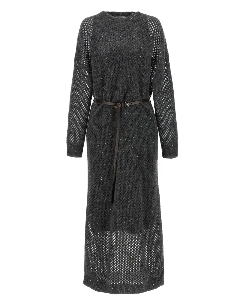 Brunello Cucinelli Dazzling Kleid - Grau Grau