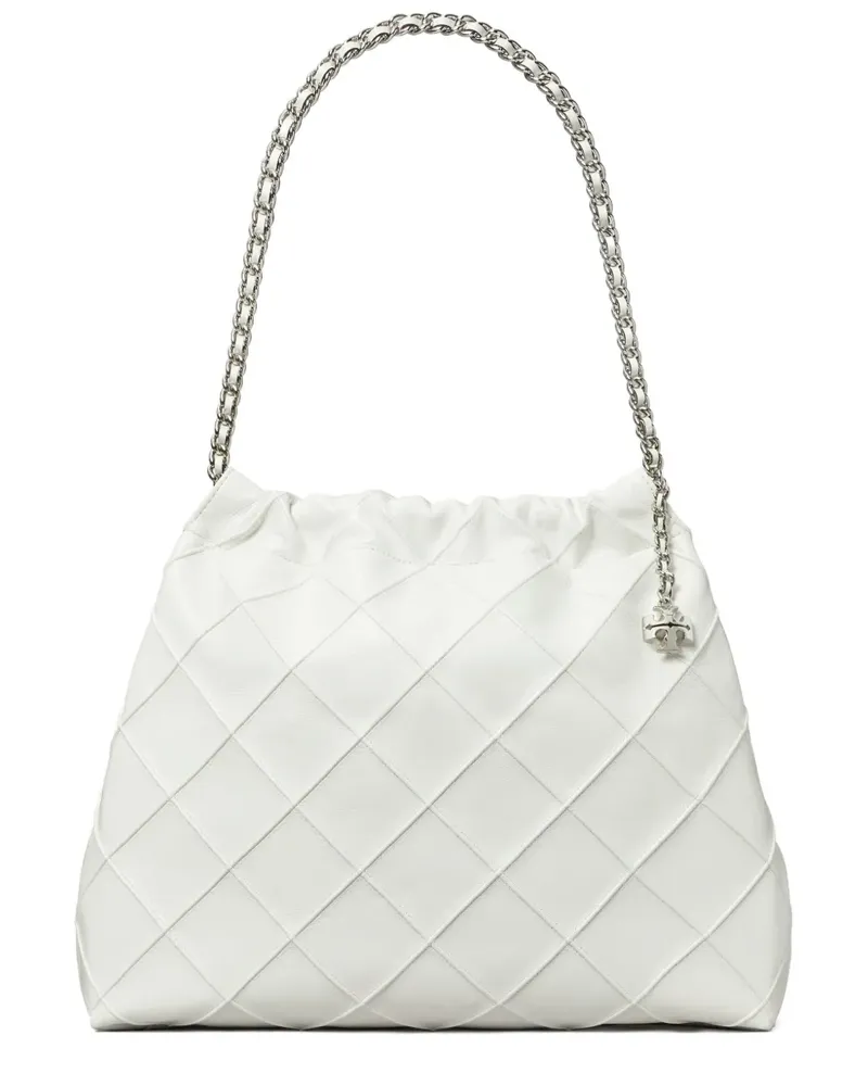 Tory Burch Fleming Tote Bag im Distressed-Look - Weiß Weiß