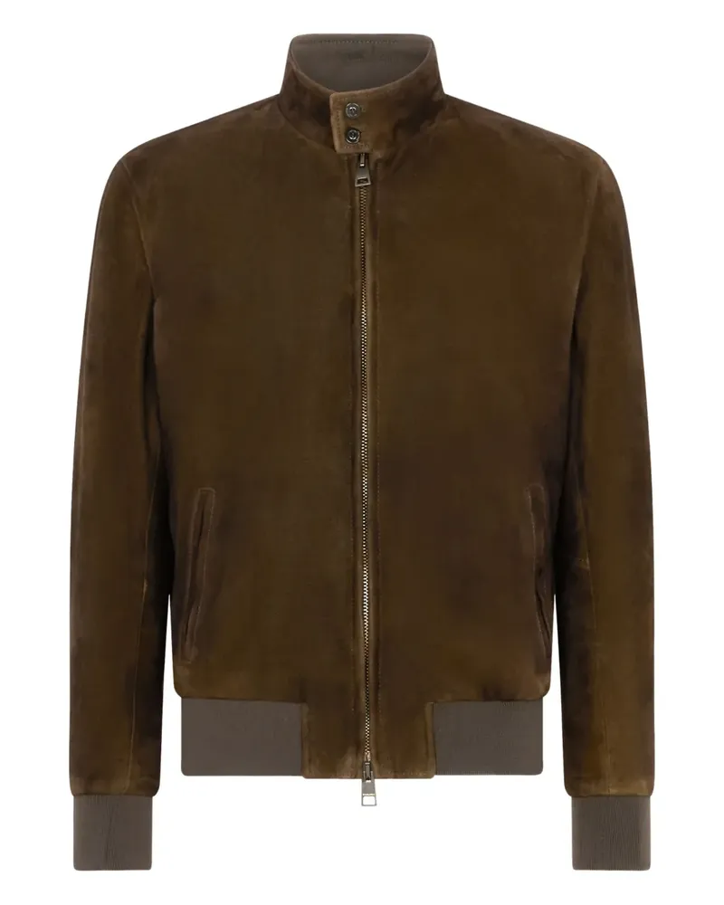 Boglioli Bomberjacke aus Wildleder - Braun Braun