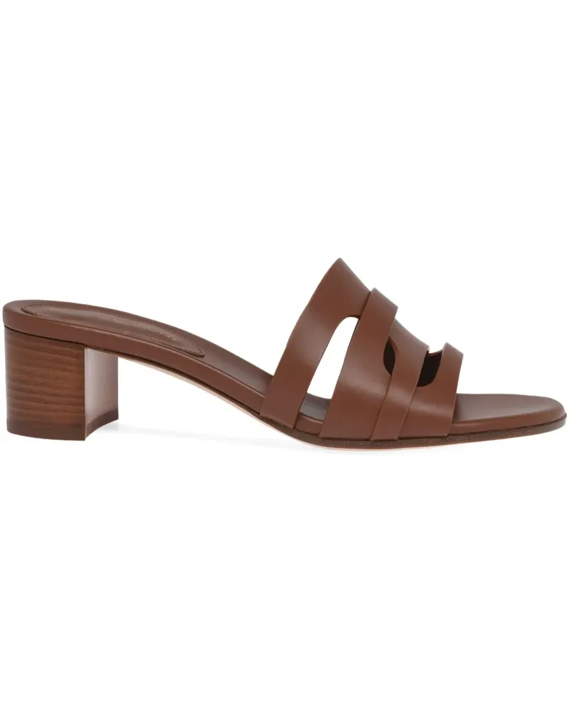 Gianvito Rossi Sandalen mit Cut-Out 45mm - Braun Braun