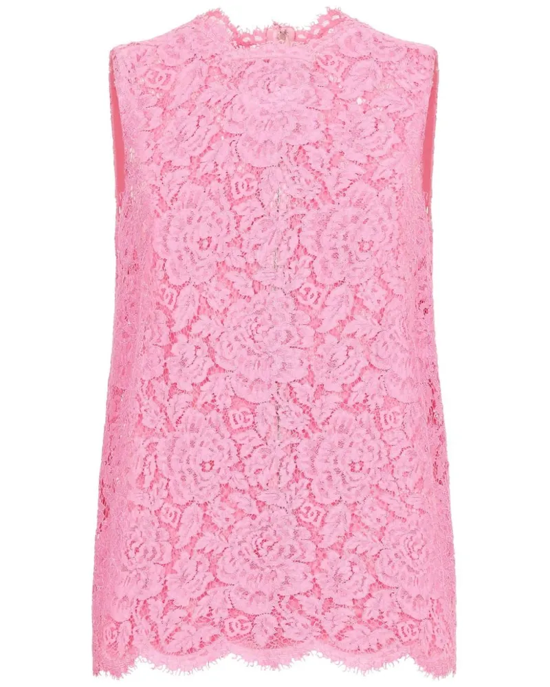 Dolce & Gabbana Oberteil aus Cordonetto-Spitze - Rosa Rosa