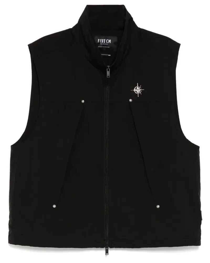 FIVE CM Weste mit Logo-Nieten - Schwarz Schwarz