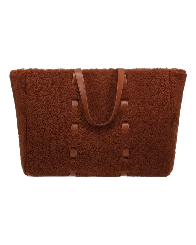 Tyler Ellis Bristol shearling tote bag - Rot Rot