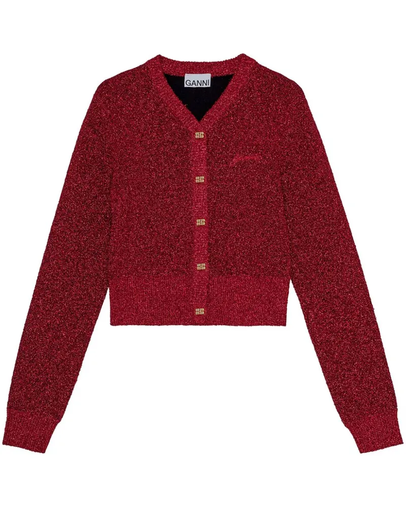 Ganni Geknöpfter Cardigan - Rot Rot