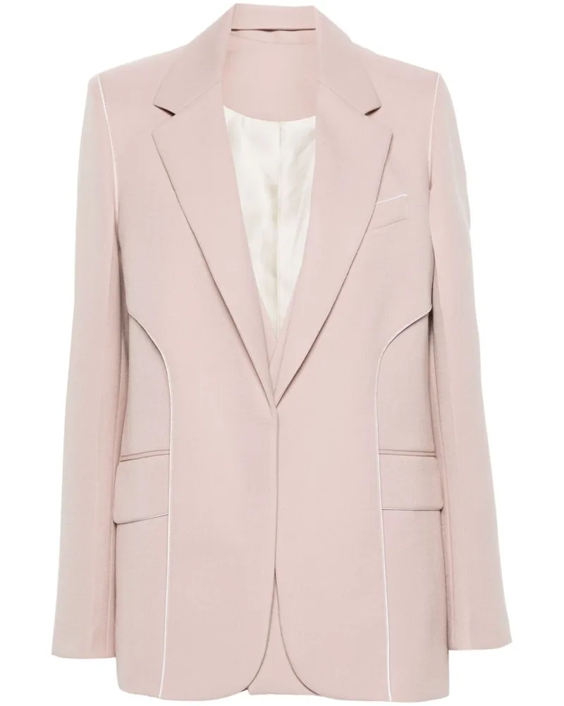 Victoria Beckham Einreihiger Double Panel Blazer - Rosa Rosa