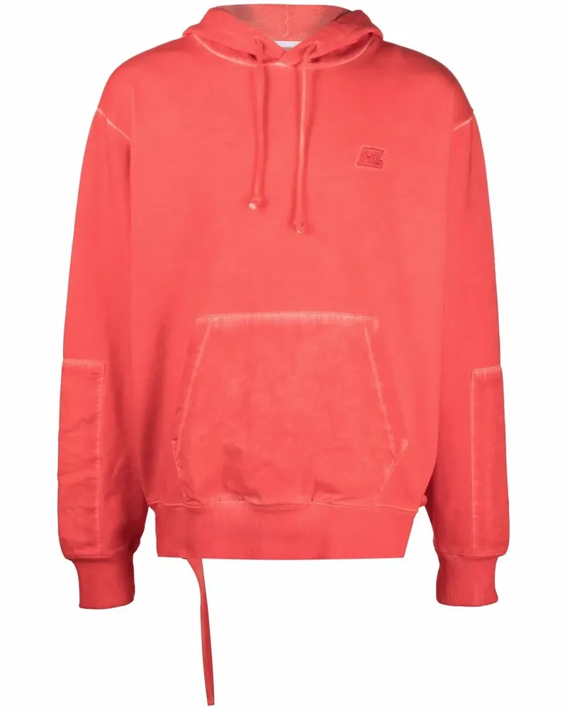 Helmut Lang Hoodie mit Logo-Stickerei - Rot Rot