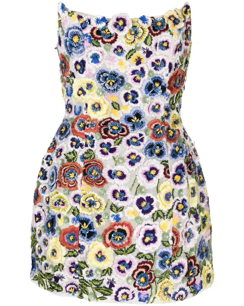 Rachel Gilbert Camden Minikleid mit Blumenapplikation - Mehrfarbig Mehrfarbig