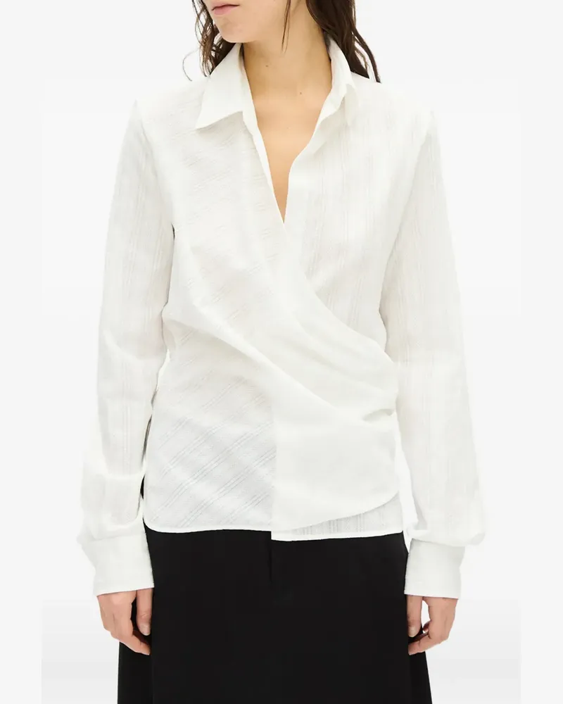 Ann Demeulemeester Alba wrap-style shirt - Weiß Weiß
