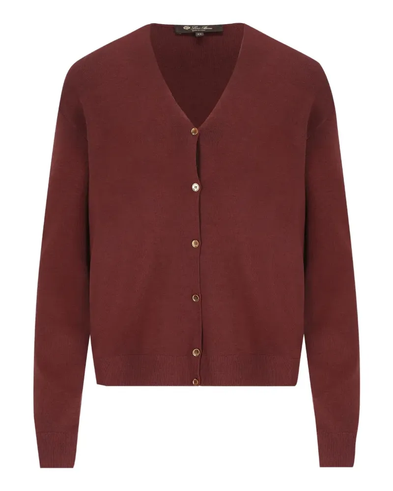 Loro Piana Siena V-neck button-up cardigan - Rot Rot
