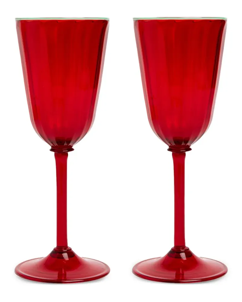 La DoubleJ Rainbow Weingläsern (2er-Set) - Rot Rot