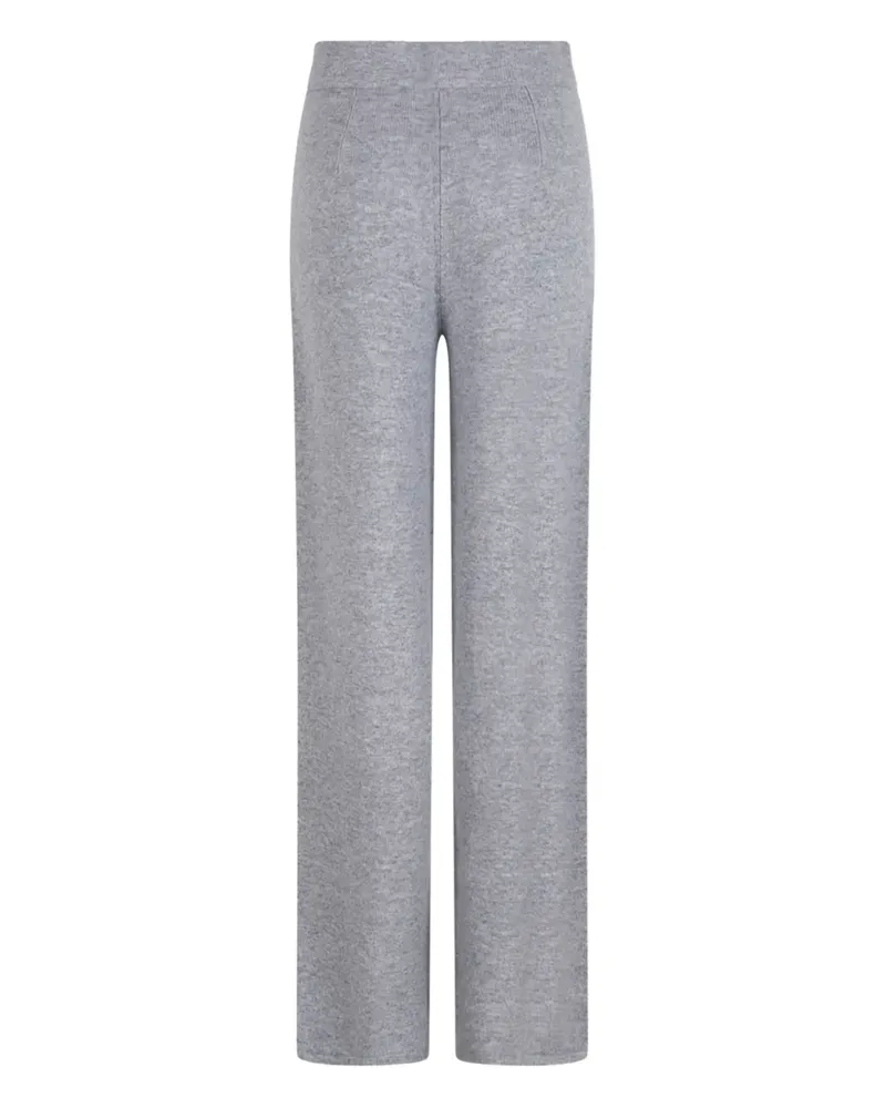 Max Mara Gerippte Strickhose - Grau Grau