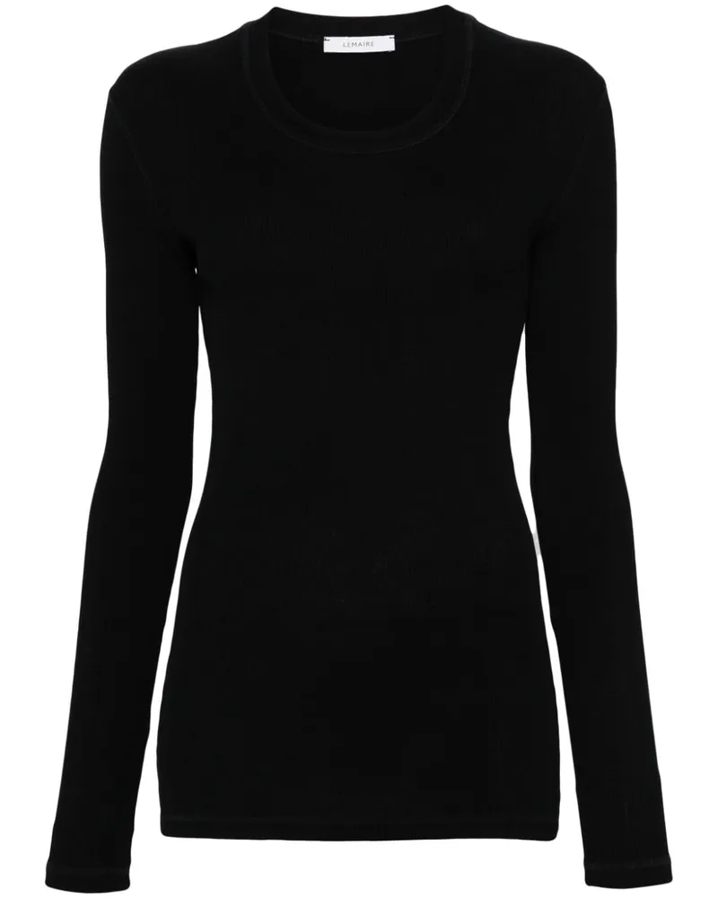 Christophe Lemaire Klassisches Langarmshirt - Schwarz Schwarz