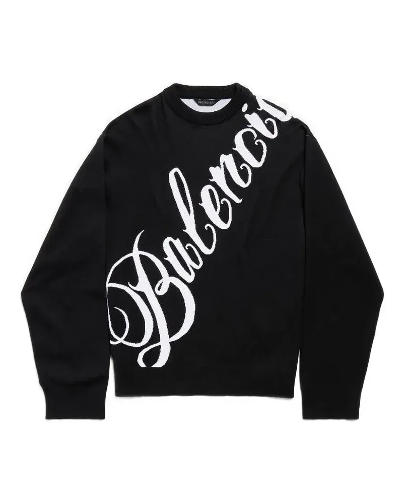 Balenciaga Big B Pullover - Schwarz Schwarz