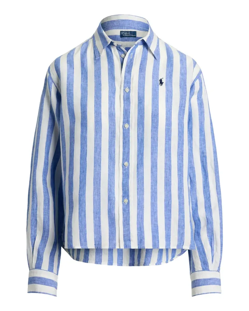 Ralph Lauren Gestreiftes Hemd aus Leinen - Blau Blau