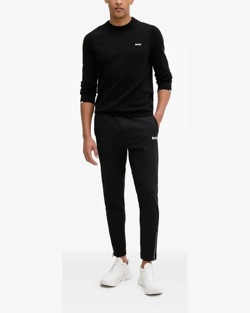 HUGO BOSS Pullover mit rundem Ausschnitt - Schwarz Schwarz