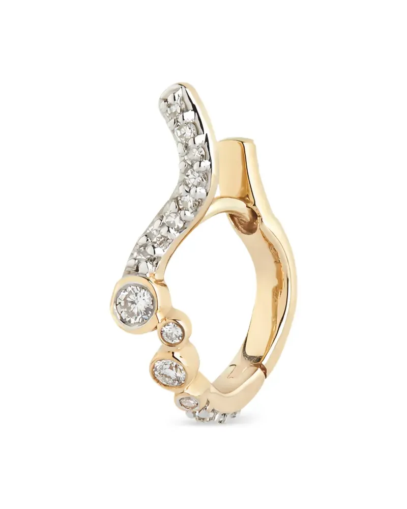 Maria Black 14kt Versailles Ohrring aus recyceltem Gelbgold mit synthetischen Diamanten Gold