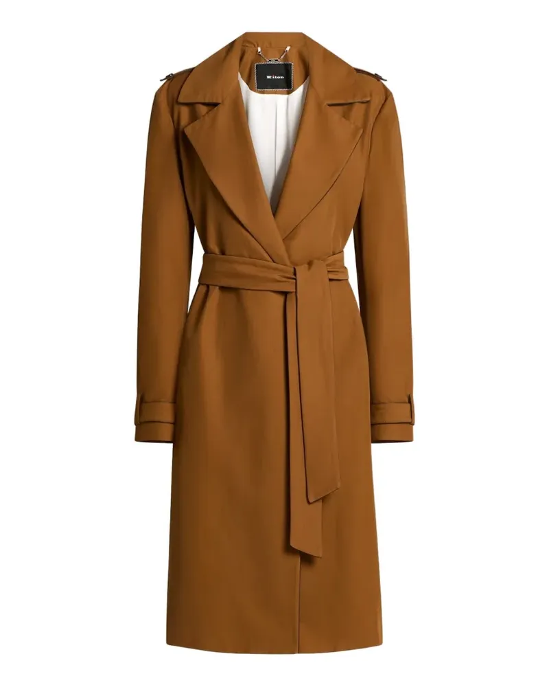 Kiton Trenchcoat mit Gürtel - Braun Braun