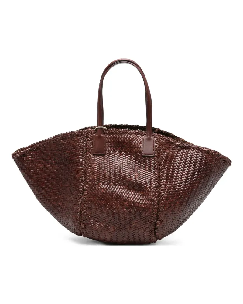 Dragon Diffusion Teresa woven-leather tote bag - Braun Braun