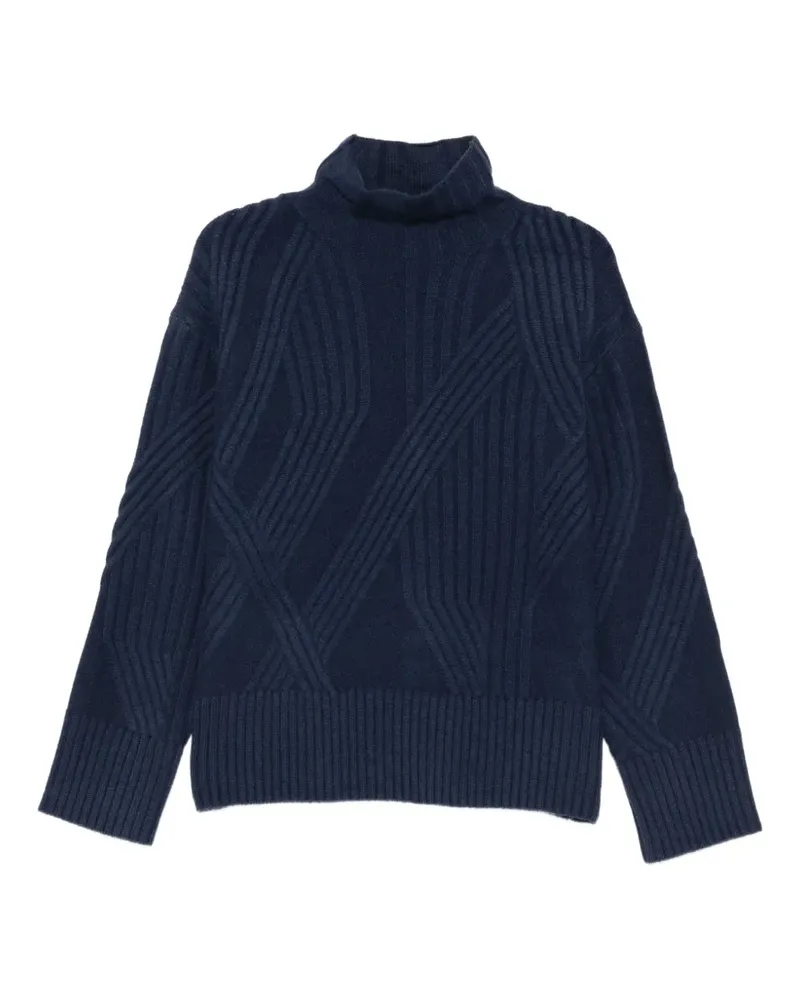 Joseph Gerippter Pullover - Blau Blau