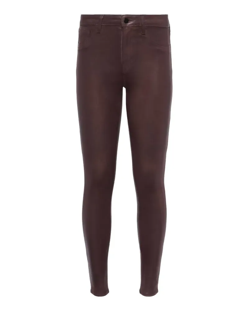 L'Agence Marguerite Skinny-Hose mit hohem Bund - Braun Braun