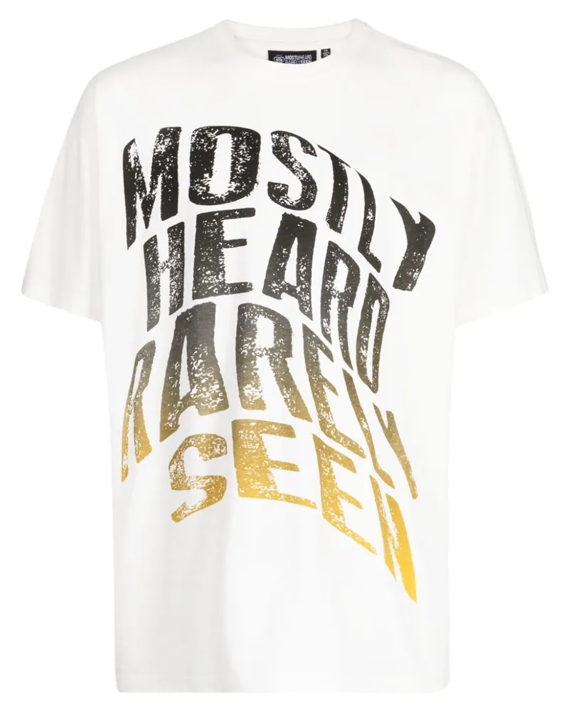 Mostly Heard Rarely Seen Faded Warped T-Shirt - Weiß Weiß