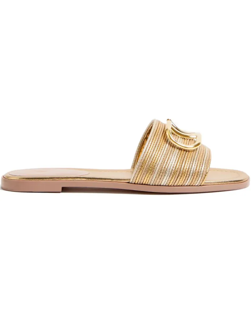 Valentino Garavani VLogo Signature Pantoletten - Gold Gold