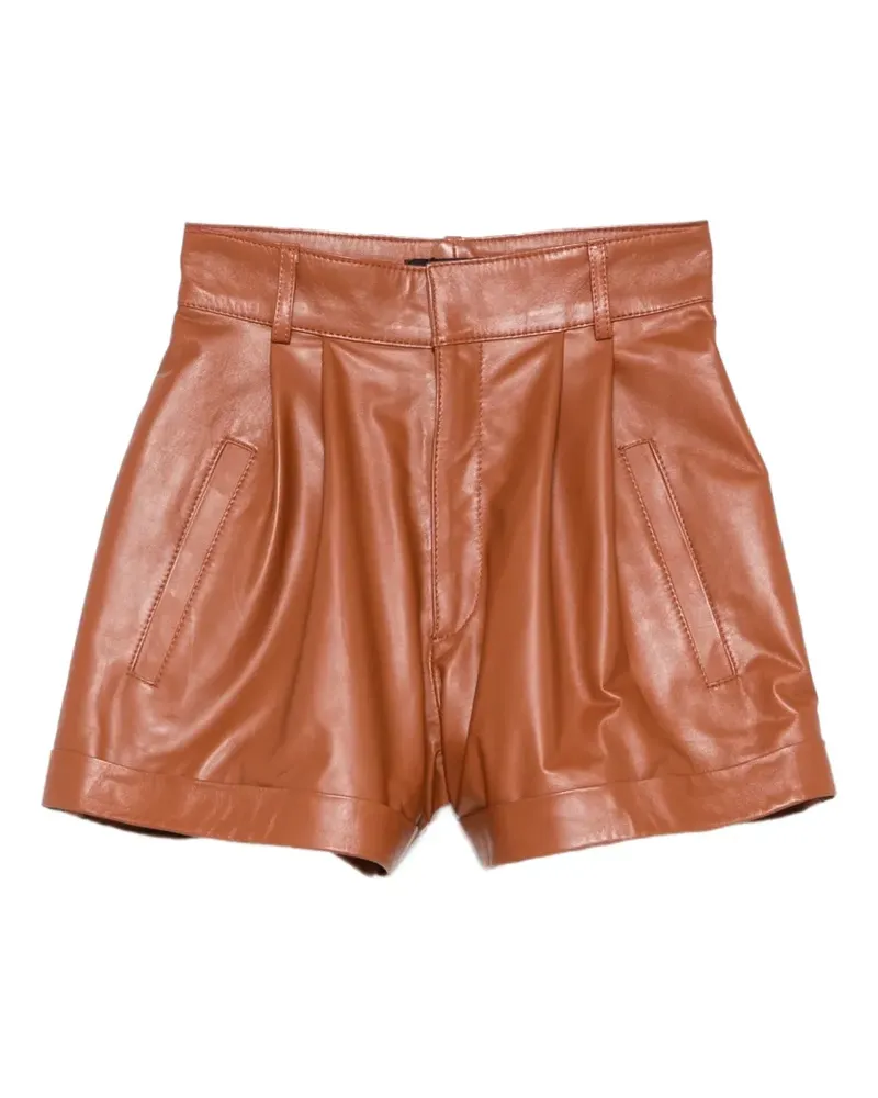 Manokhi Plissierte Shorts - Braun Braun