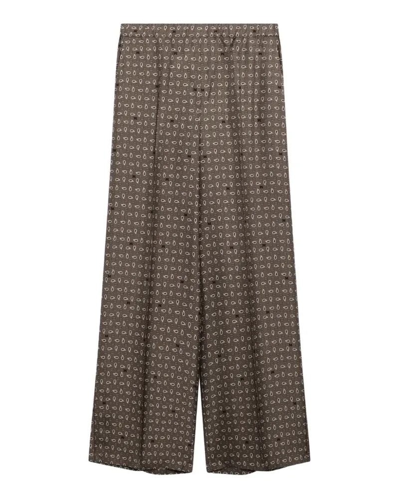 Max Mara printed silk trousers - Braun Braun