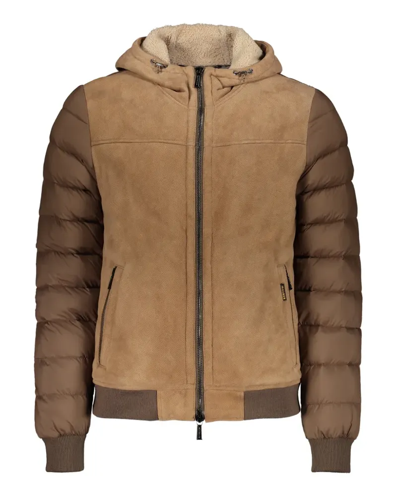 MOORER Gefütterte Kapuzenjacke - Braun Braun