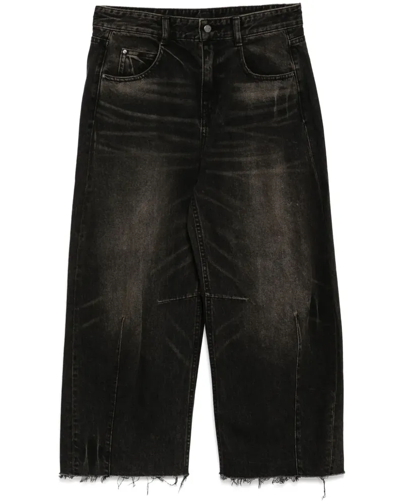 JNBY Tapered-Jeans mit ausgefransten Kanten - Schwarz Schwarz