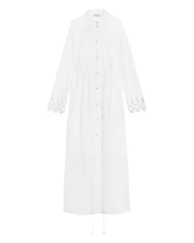 Blumarine long-sleeve maxi shirt dress - Weiß Weiß